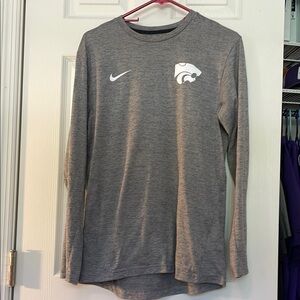 Nike Dri-FIT Heather Gray Tee Kansas State University wild